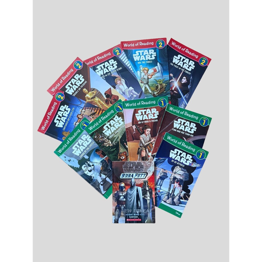 Star Wars World of Reading Book Lot Level 1 2 Boba Fett Clone Wars 10 Books
